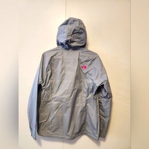 North Face hyvent rain jacket womens size L gray pink